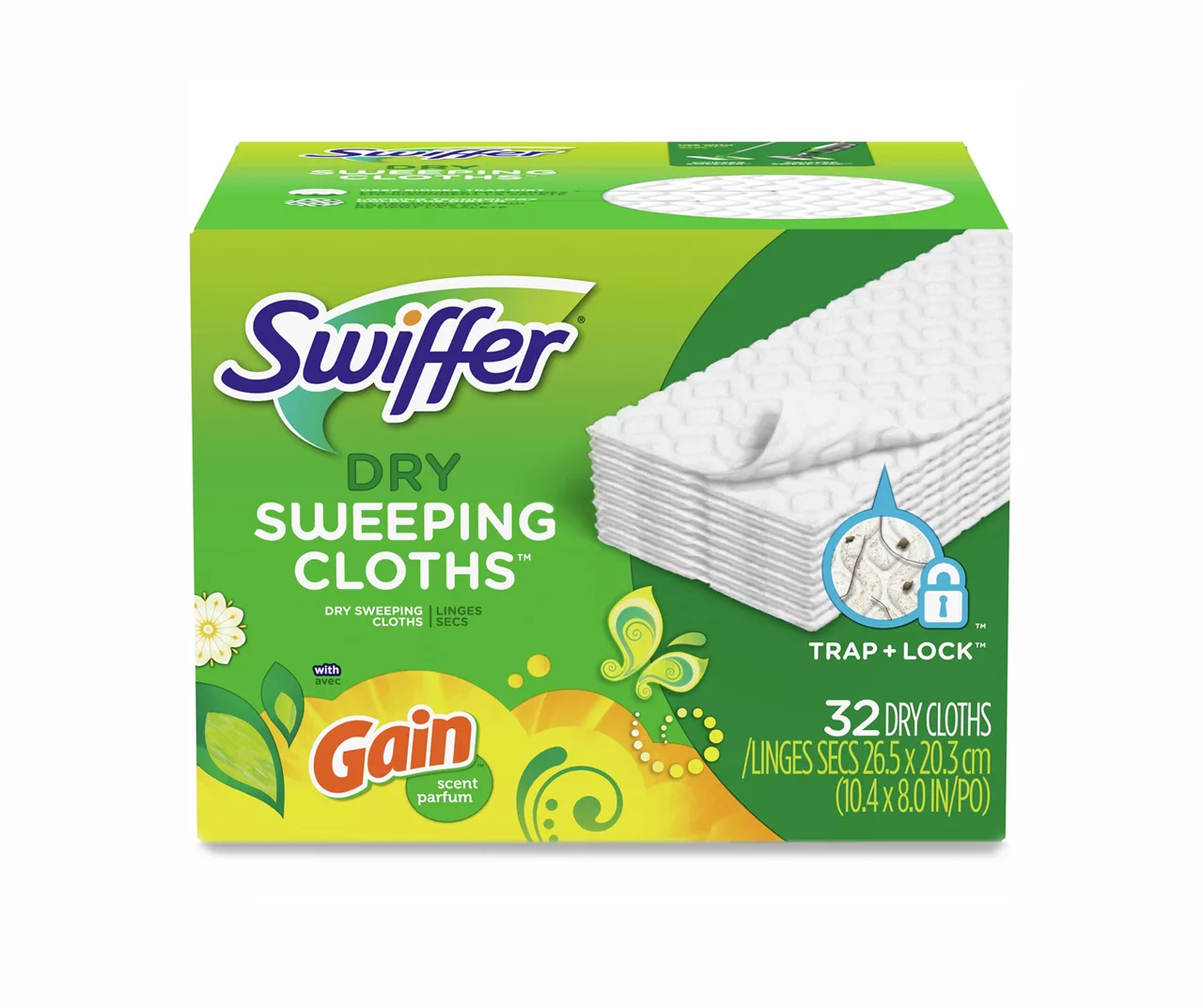 Swiffer Sweeper Dry Sweeping Cloth Refills, With Gain Scent, 32 Count 1 Swiffer Sweeper Dry Sweeping Cloth Refills, With Gain Scent, 32 Count