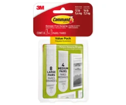 3M Medium & Large Command Picture Hanging Strips, 12-Pack