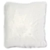 Ivory Angora Faux Fur Throw Pillow