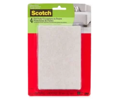 3M Beige Rectangular Felt Pads, 4-Count