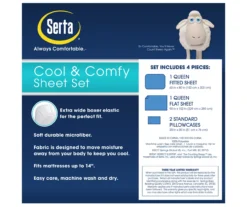 Tan Queen 4-Piece Cooling Sheet Set -Hoover Sales Store 810367403 3