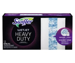 Swiffer WetJet Heavy Duty Mop Refills For Floor Mopping And Cleaning, All Purpose Multi Surface Floor Cleaning Pads, 12 Count