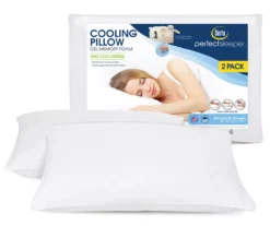 White Washable Cooling Gel Memory Foam Pillows, 2-Pack -Hoover Sales Store 810405621