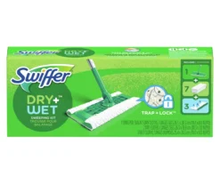 Swiffer Sweeper 2-in-1, Dry And Wet Multi Surface Floor Cleaner, Sweeping And Mopping Starter Kit. Includes 1 Mop + 10 Refills