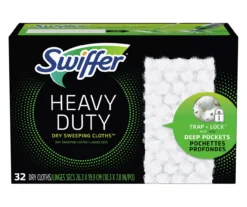 Swiffer Sweeper Heavy Duty Multi-Surface Dry Cloth Refills For Floor Sweeping And Cleaning, 32 Count