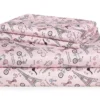 Paris Pink & Black Full 4-Piece Sheet Set