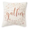 "Gather" Wreath Throw Pillow
