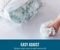 Fiber & Shredded Memory Foam Pillow With Zippered Inner Cover -Hoover Sales Store 810490764 810490765 810490766 810490767 810490768 810490769 3