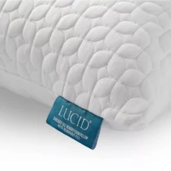 Fiber & Shredded Memory Foam Pillow With Zippered Inner Cover -Hoover Sales Store 810490764 810490768 5