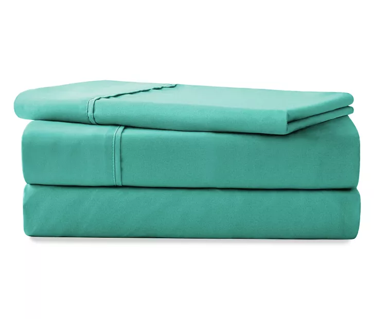 Teal Microfiber Twin 3-Piece Sheet Set 1 Teal Microfiber Twin 3-Piece Sheet Set
