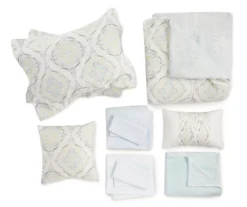 Real Living Yellow & Aqua Medallion Comforter Set -Hoover Sales Store 810505377