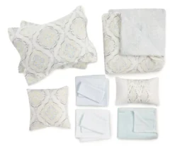 Real Living Yellow & Aqua Medallion Comforter Set -Hoover Sales Store 810505378