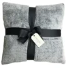 Kelsey Charcoal Faux Fur Throw Pillow, 2-Pack