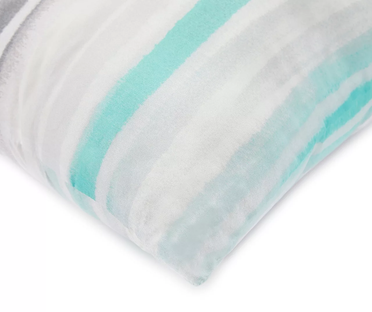 Aqua & Gray Stripe Queen 14-Piece Reversible Comforter Set 7 Aqua & Gray Stripe Queen 14-Piece Reversible Comforter Set - Image 7