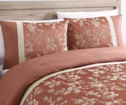 Broyhill Kirkwale Rust Floral Jacquard 8-Piece Comforter Set -Hoover Sales Store 810515916 2