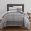 Real Living Alister Gray Striped Reversible Comforter Set