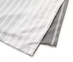 Real Living Alister Gray Striped Reversible Comforter Set -Hoover Sales Store 810516568 810504486 810504490 810504697 810504545 3