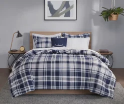 Leroy Navy King 8-Piece Reversible Comforter Set