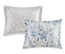 Leisha Blue Queen 8-Piece Reversible Comforter Set -Hoover Sales Store 810523128 810523131 810523129 810523130 17