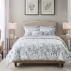Leisha Blue King 8-Piece Reversible Comforter Set