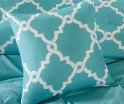 Hayden Aqua Full/Queen Reversible 5-Piece Comforter Set 14 Hayden Aqua Full/Queen Reversible 5-Piece Comforter Set -Hoover Sales Store 810523132 810523134 6