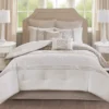 Casey Neutral Embroidered King 8-Piece Comforter Set