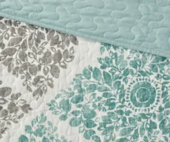 Arbor Aqua Reversible Coverlet Set -Hoover Sales Store 810523161 810523162 2