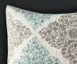 Arbor Aqua Reversible Coverlet Set -Hoover Sales Store 810523161 810523162 3
