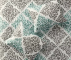 Arbor Aqua Reversible Coverlet Set -Hoover Sales Store 810523161 810523162 5