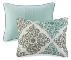 Arbor Aqua Reversible Coverlet Set -Hoover Sales Store 810523161 810523162 8
