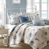 Rockaway Blue Reversible Coverlet Set