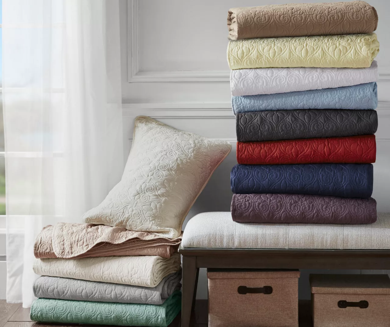 Vancouver Cream Queen 3-Piece Bedspread Set 11 Vancouver Cream Queen 3-Piece Bedspread Set - Image 11