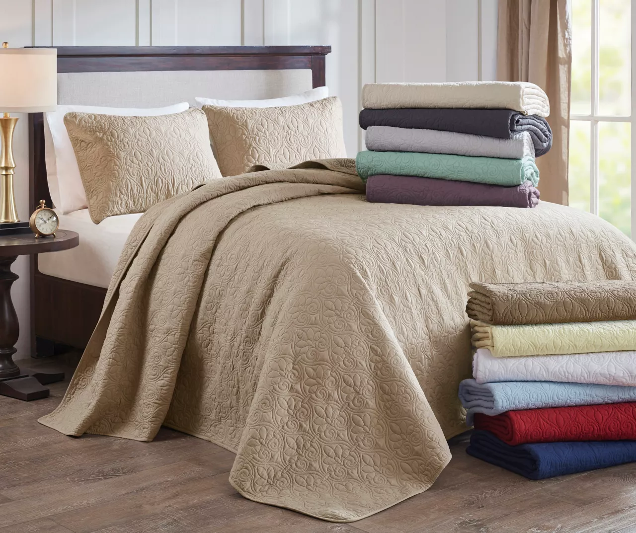 Vancouver Cream Queen 3-Piece Bedspread Set 10 Vancouver Cream Queen 3-Piece Bedspread Set - Image 10