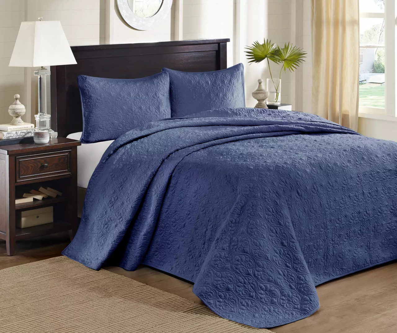 Vancouver Navy King 3-Piece Bedspread Set 2 Vancouver Navy King 3-Piece Bedspread Set - Image 2