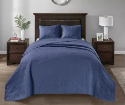 Vancouver Navy King 3-Piece Bedspread Set 14 Vancouver Navy King 3-Piece Bedspread Set -Hoover Sales Store 810523210 810523240 810523250 810523255 2