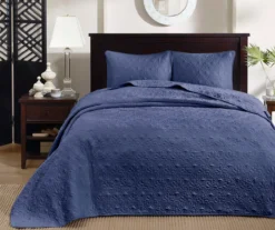 Vancouver Navy King 3-Piece Bedspread Set