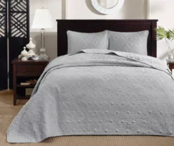 Vancouver Gray Queen 3-Piece Bedspread Set