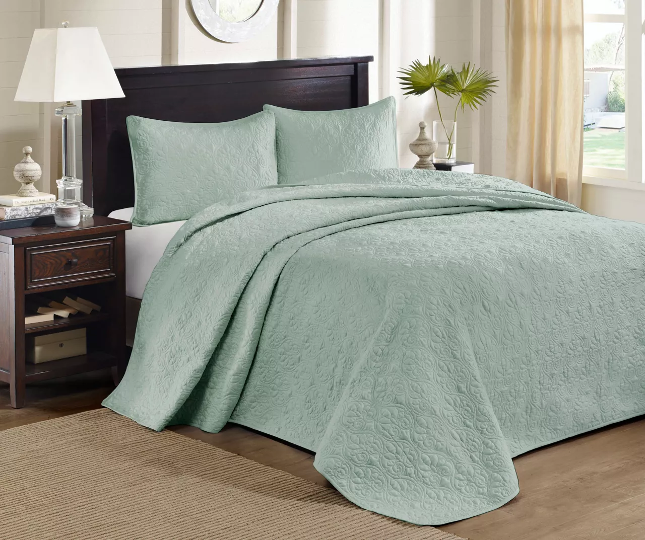 Vancouver Seafoam Full 3-Piece Bedspread Set 2 Vancouver Seafoam Full 3-Piece Bedspread Set - Image 2