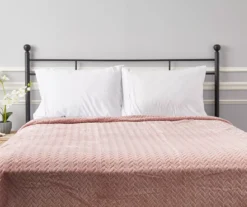 Sepia Rose Zigzag-Embossed Velvet Queen Blanket 7 Sepia Rose Zigzag-Embossed Velvet Queen Blanket -Hoover Sales Store 810531011 810617574 4