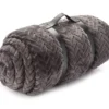 Atmosphere Gray Zigzag-Embossed Velvet King Blanket