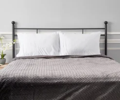 Atmosphere Gray Zigzag-Embossed Velvet King Blanket -Hoover Sales Store 810531014 4