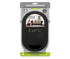 Slipstick 9.5" Oval Plastic Furniture Sliders, 4-Pack