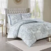 Lian Blue Reversible Duvet Cover Set
