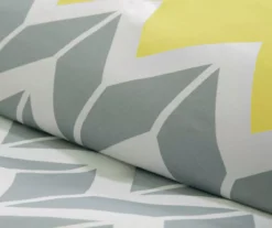 Darcy Yellow Chevron Full/Queen 5-Piece Duvet Cover Set -Hoover Sales Store 810538039 810538040 810538044 6