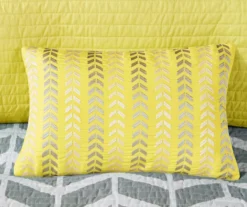 Darcy Yellow Chevron Full/Queen 5-Piece Duvet Cover Set -Hoover Sales Store 810538039 810538040 810538044 8