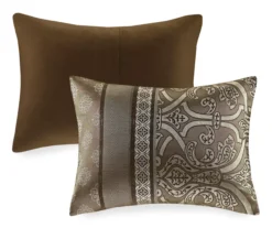 Brown Jacquard Dennie Comforter Set -Hoover Sales Store 810547673 810547674 810547675 16