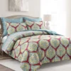 Harley Red & Blue Paisley Arabesque King 5-Piece Comforter Set