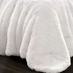Emma White Faux Fur King 3-Piece Comforter Set -Hoover Sales Store 810552873 4