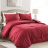 Red Diamond Pintuck Velvet Comforter Set