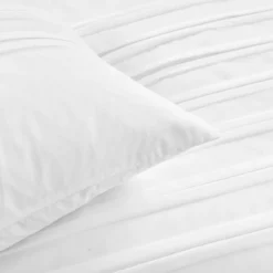 Aurora White Pleated Pintuck Full/Queen 5-Piece Comforter Set 16 Aurora White Pleated Pintuck Full/Queen 5-Piece Comforter Set -Hoover Sales Store 810552890 31